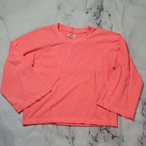 Madewell Neon Pink Crew Neck Sweater